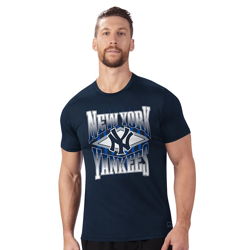 Men's Starter x MSX by Michael Strahan Navy New York Yankees Performance Team Graphic T-Shirt
