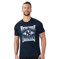 T-shirt graphique pour homme Starter x MSX par Michael Strahan bleu marine New York Yankees Performance Team