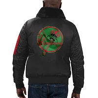 Veste Starter x Ty Mopkins pour homme Noir Mois de l'histoire des New York Yankees Satin Full-Zip Jacket