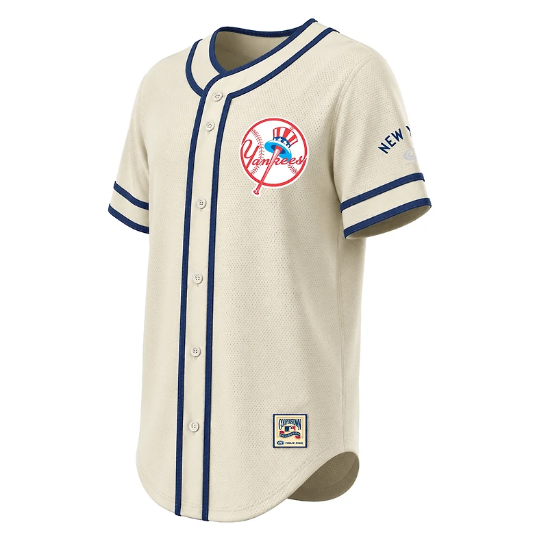 Maillot rétro des Yankees de New York pour homme, coutures naturelles
