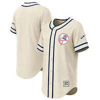 Men's Stitches Natural New York Yankees Throwback Fashion Jersey