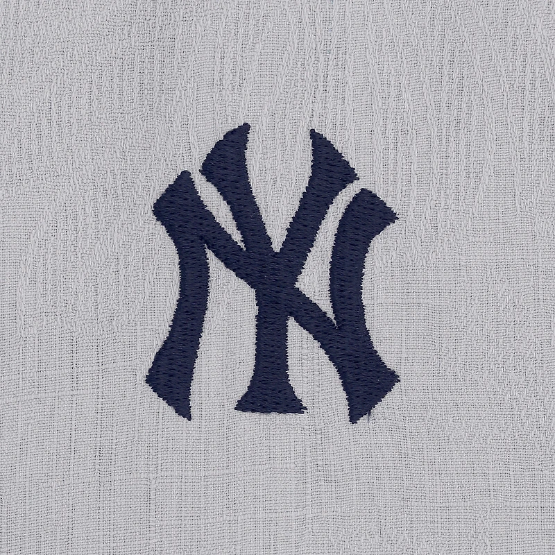 Chemise boutonnée en soie Tommy Bahama grise pour homme, motif Hit and Run des Yankees de New York