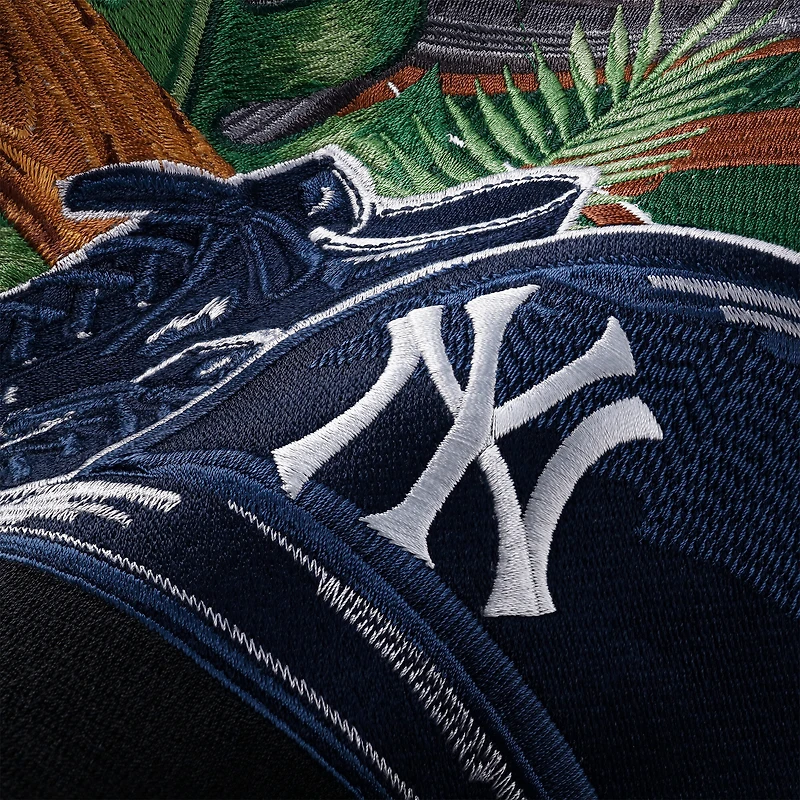 Men's Tommy Bahama Gray New York Yankees Hit and Run Silk Camp Button-Up Shirt