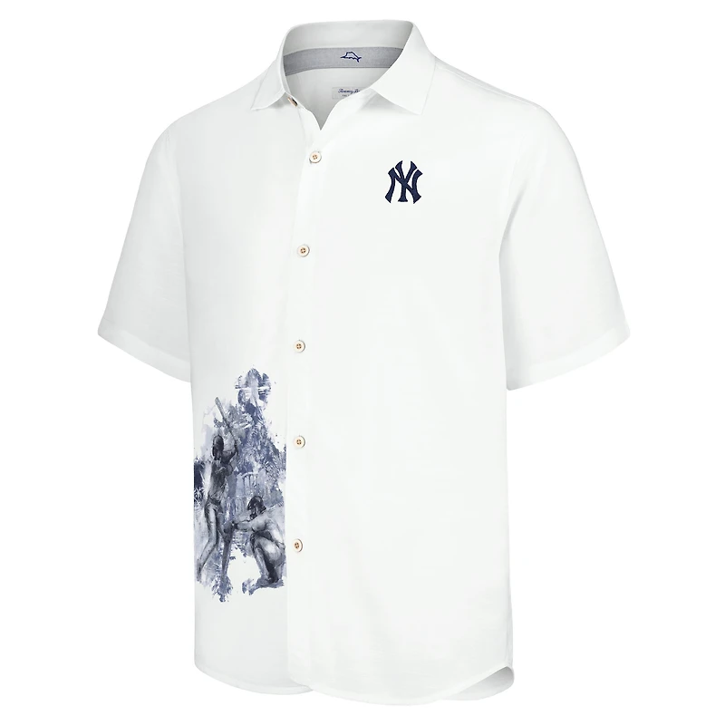 Men's Tommy Bahama White New York Yankees Veracruz Ace Islanders Button-Up Shirt