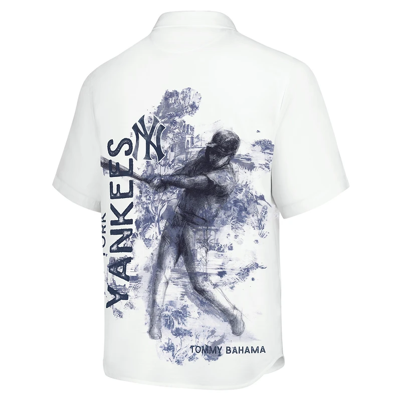 Men's Tommy Bahama White New York Yankees Veracruz Ace Islanders Button-Up Shirt