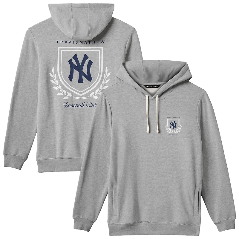 Men's TravisMathew  Gray New York Yankees Fleece Stadium Hoodie