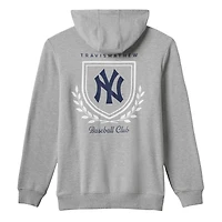 Sweat à capuche en polaire gris Travis Mathew New York Yankees Stadium pour homme