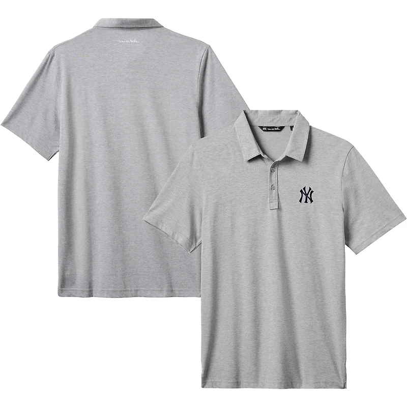 Polo TravisMathew gris New York Yankees The Zinna pour hommes