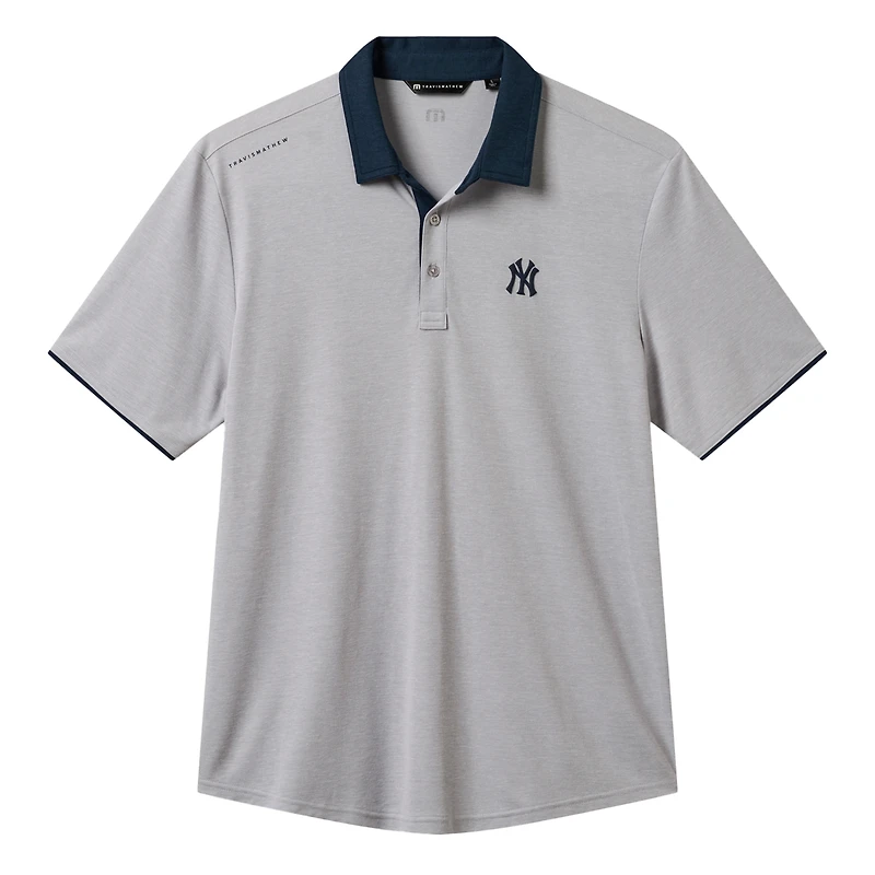 Men's TravisMathew  Gray New York Yankees Victory Vibes Polo