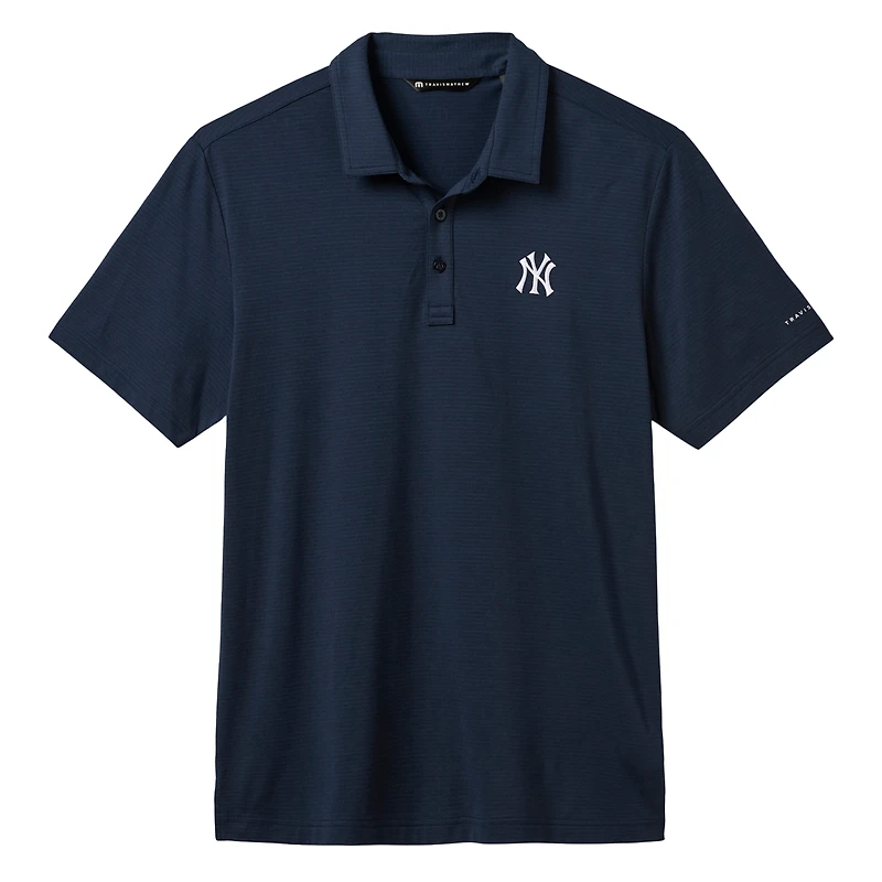 Polo homme TravisMathew Heather Navy New York Yankees Game Day en mélange de trois matières