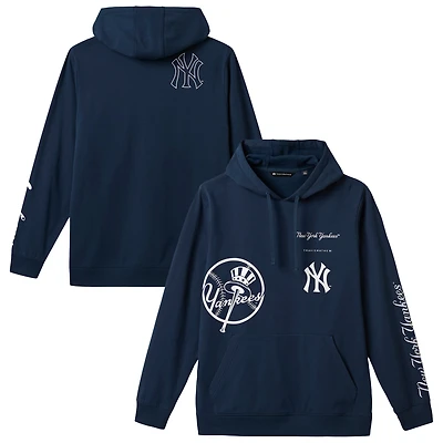 Sweat à capuche TravisMathew bleu marine New York Yankees Foul Proof Tri-Blend pour homme
