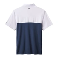 Men's TravisMathew White/Navy New York Yankees Home Run Leader Tri-Blend Polo