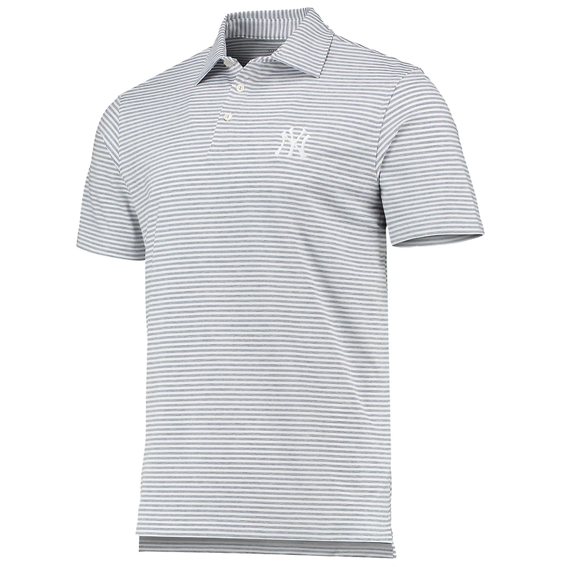 Polo Vineyard Vines gris New York Yankees Heathered Winstead Sankaty pour homme