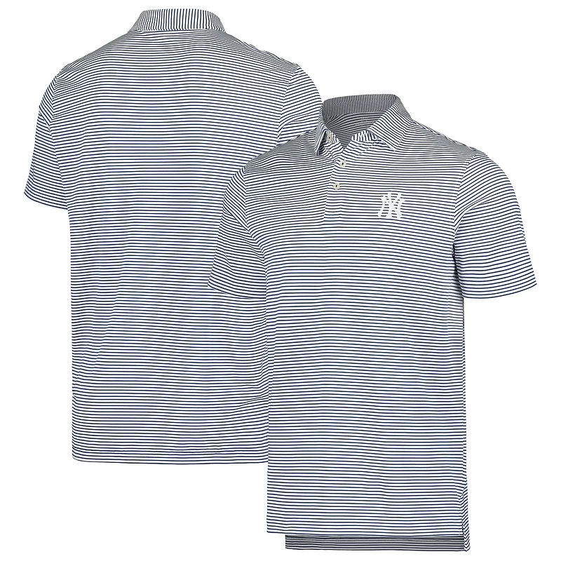 Polo à rayures Vineyard Vines pour hommes des Yankees de New York Bradley bleu marine