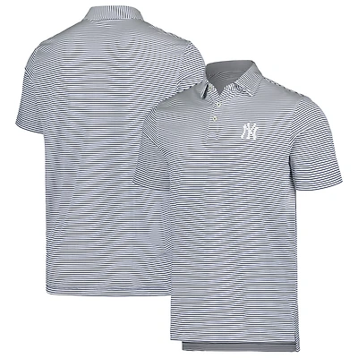 Polo à rayures Vineyard Vines pour hommes des Yankees de New York Bradley bleu marine