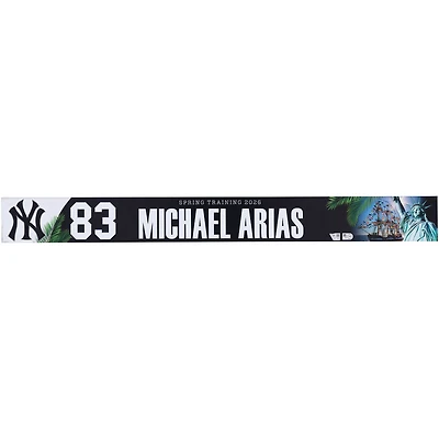 Michael Arias New York Yankees Player-Issued #83 Nameplate from 2026 MLB Spring Training