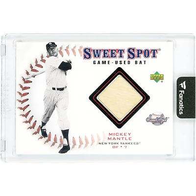 Carte Mickey Mantle New York Yankees 2001 Upper Deck Sweet Spot Game-Used Batt Relic #B-MM