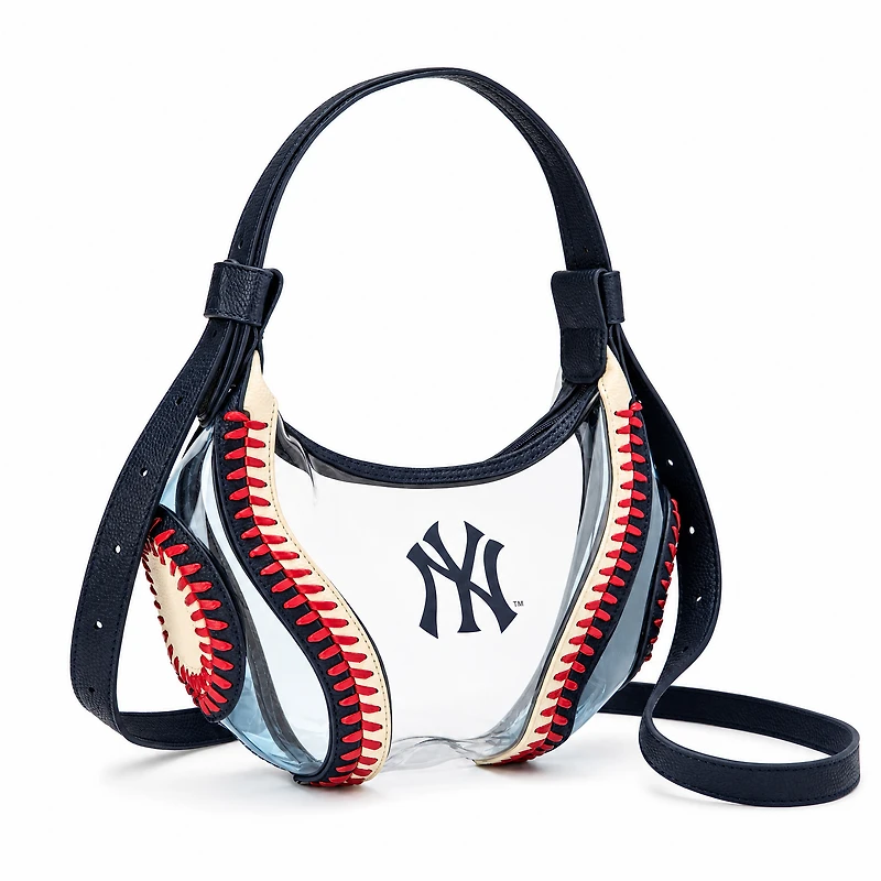 Montana West New York Yankees Clear Slouchy Shoulder Bag