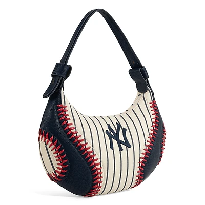 Montana West New York Yankees White Shoulder Hobo Bag