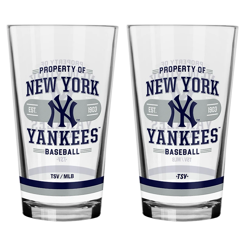 New York Yankees 2-Piece Mixing Glass Set