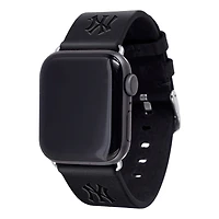 New York Yankees 42-44mm Leather Apple Watch - Band