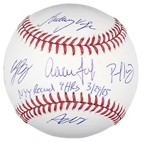New York Yankees Autographed Baseball with 5 Signatures & "NYY Record 9 HRs 3/29/25" Inscription - Limited Edition of 25