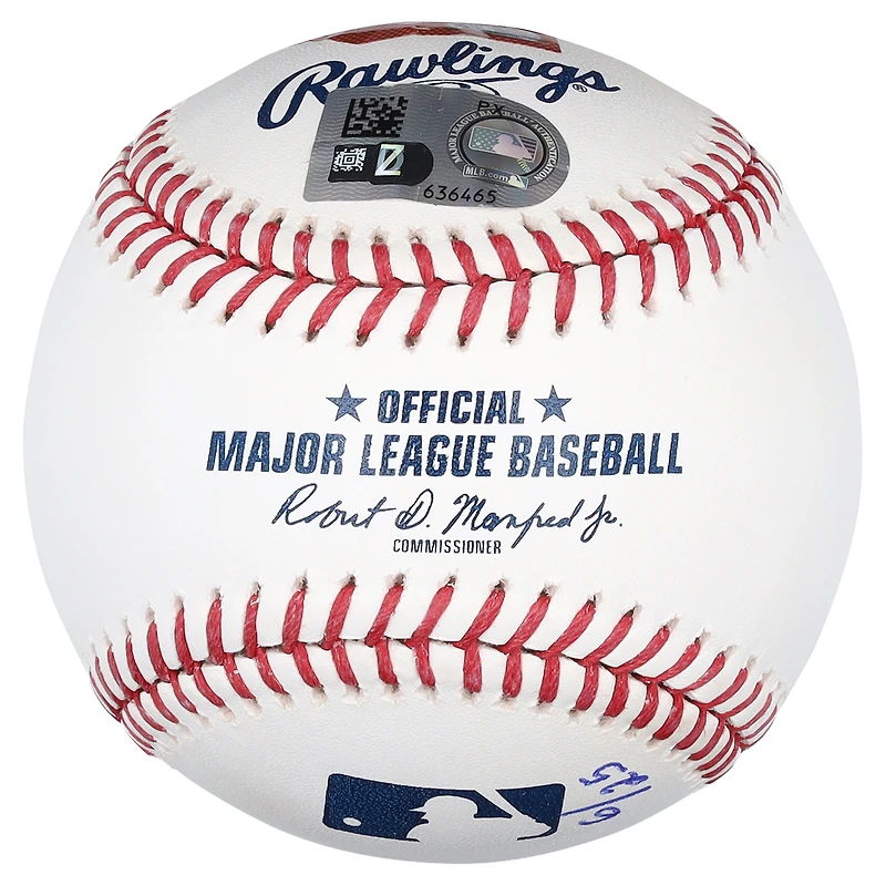 Balle de baseball autographiée des Yankees de New York avec 5 signatures et inscription « Record des Yankees : 9 coups de circuit le 29/03/2025 » - Édition limitée à 25 exemplaires