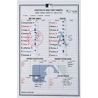 Carte de composition des Yankees de New York lors du match contre les Athletics le 28 juin 2025