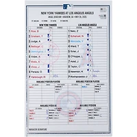 Carte de composition des Yankees de New York lors du match contre les Angels de Los Angeles, le 26 mai 2025