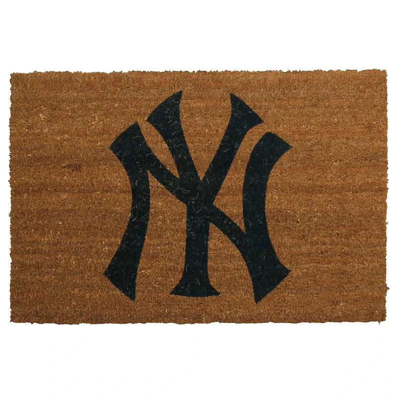 Paillasson en fibre de coco 51 x 76 cm (20 x 30 pouces) avec logo des Yankees de New York