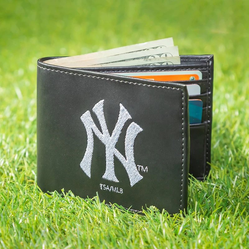 New York Yankees Synthetic Leather Embroidered Bifold Wallet