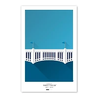 New York Yankees Yankee Stadium 11'' x 17'' Minimalist Stadium Poster Art Print