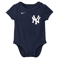 Newborn & Infant Nike Aaron Judge Navy New York Yankees Name Number Bodysuit