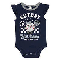Newborn  New York Yankees Cutie Ball Two-Pack Bodysuit Set