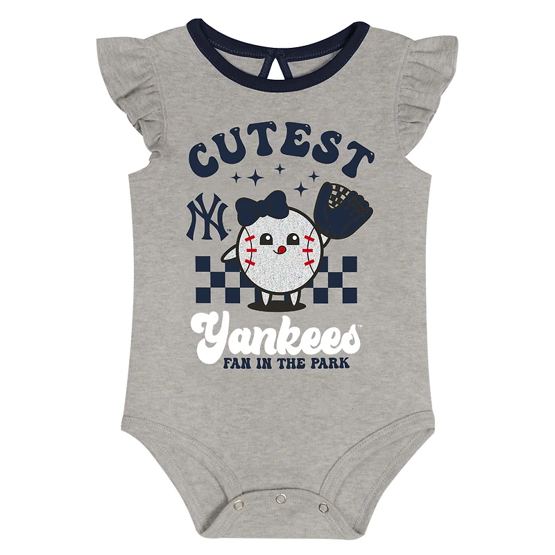 Newborn  New York Yankees Cutie Ball Two-Pack Bodysuit Set