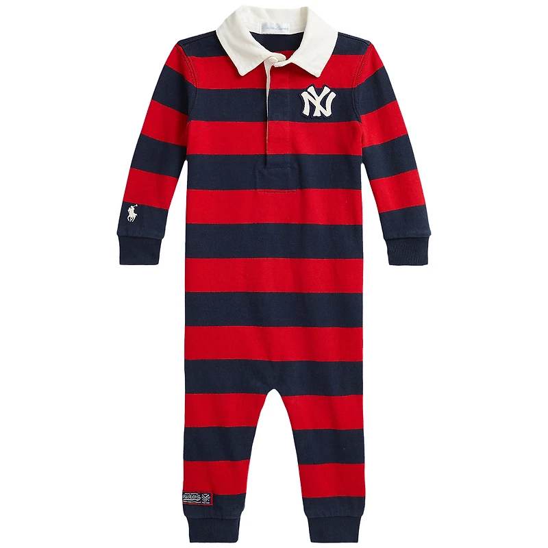 Combinaison Polo Ralph Lauren bleu marine/rouge Yankees pour nouveau-né