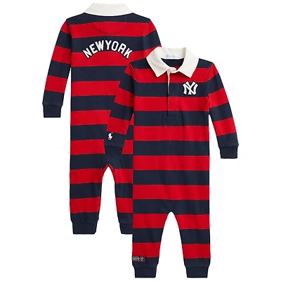 Combinaison Polo Ralph Lauren bleu marine/rouge Yankees pour nouveau-né