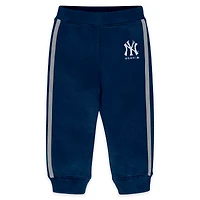 Ensemble nouveau-né WEAR by Erin Andrews bleu marine avec col ras du cou et pantalon en polaire des Yankees de New York
