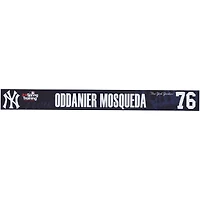 Plaque signalétique marine #76 émise par les joueurs des Yankees de New York d'Oddanier Mosqueda lors de l'entraînement de printemps de la MLB 2024