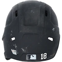 Oswald Peraza New York Yankees Game-Used #18 Navy Batting Helmet vs. Pittsburgh Pirates on April 5, 2025