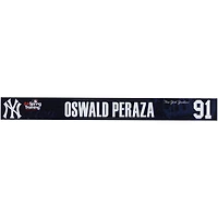 Oswald Peraza New York Yankees Player-Issued #91 Navy Nameplate de l'entraînement de printemps 2024 de la MLB