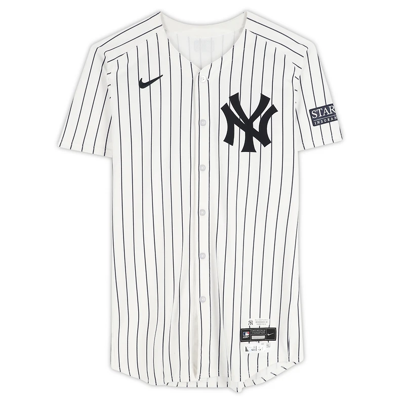 Oswaldo Cabrera New York Yankees Game-Used #95 White Pinstripe Jersey Worn During the 2024 ALCS vs. Cleveland Guardians