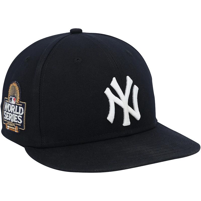 Casquette New Era bleu marine portée par Oswaldo Cabrera des Yankees de New York contre les Dodgers de Los Angeles le 30 octobre 2024 - Match 5 des Séries mondiales