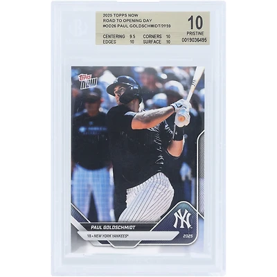 Carte Paul Goldschmidt des Yankees de New York 2025 Topps Now Road to Opening Day #OD-26, authentifiée par BGS (10 cartes) - Sous-notes : 9,5, 10, 10, 10