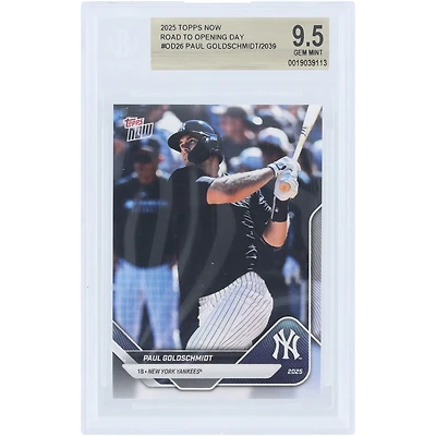 Paul Goldschmidt New York Yankees 2025 Topps Now Road to Opening Day #OD-26 BGS Authenticated 9.5 Card