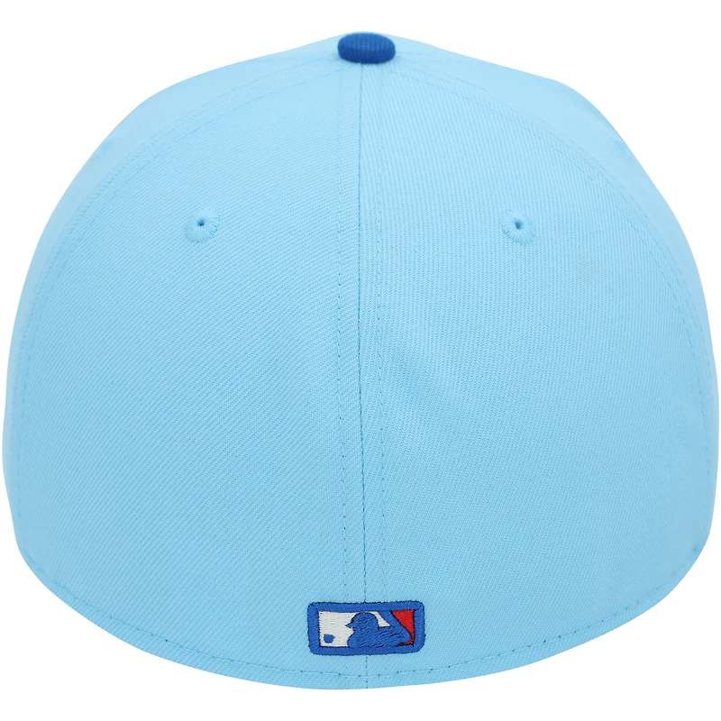 Casquette New Era bleu clair du 4 juillet de Paul Goldschmidt, utilisée par les Yankees de New York lors du match contre les Mets de New York le 4 juillet 2025