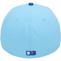 Casquette New Era bleu clair du 4 juillet de Paul Goldschmidt, utilisée par les Yankees de New York lors du match contre les Mets de New York le 4 juillet 2025