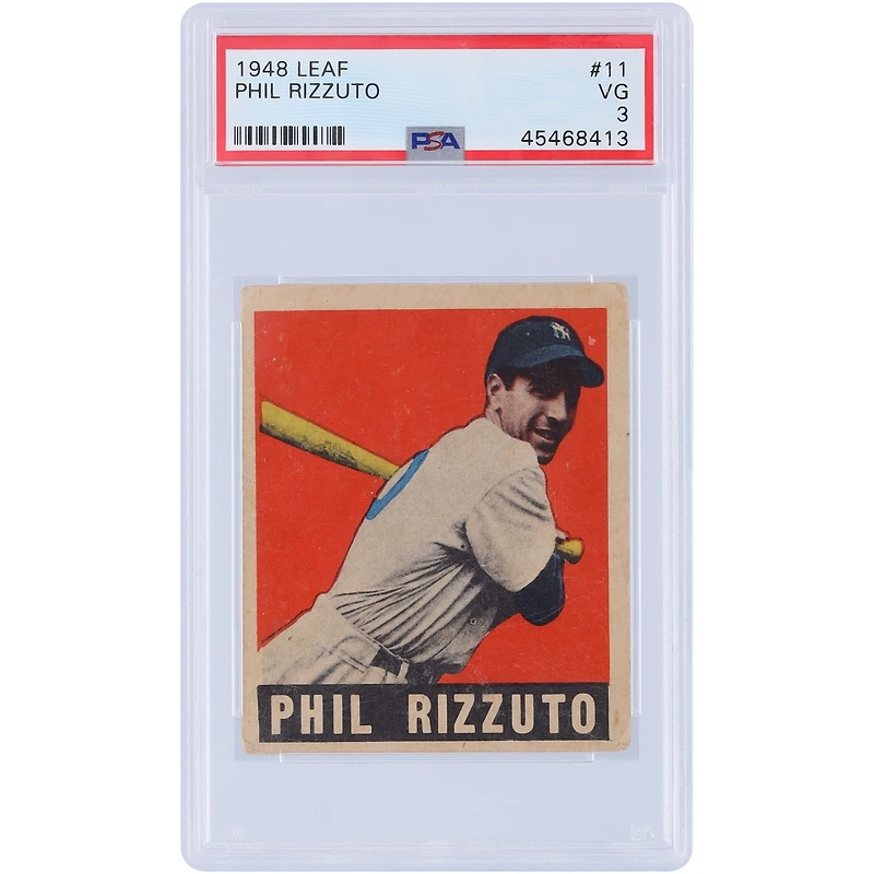 Phil Rizzuto New York Yankees 1948 Leaf # 11 PSA Carte recrue authentifiée 3