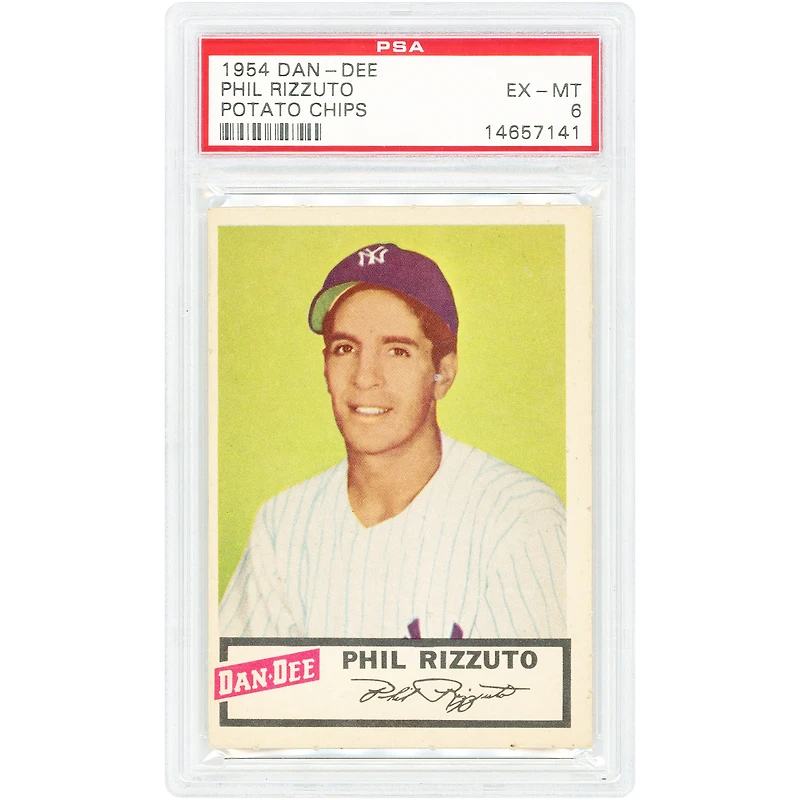 Phil Rizzuto New York Yankees 1954 Dan-Dee Potato Chips #NNO PSA Authenticated 6 Card