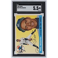 Carte authentifiée SGC 5.5 de Phil Rizzuto, Yankees de New York, 1955 Topps n° 189